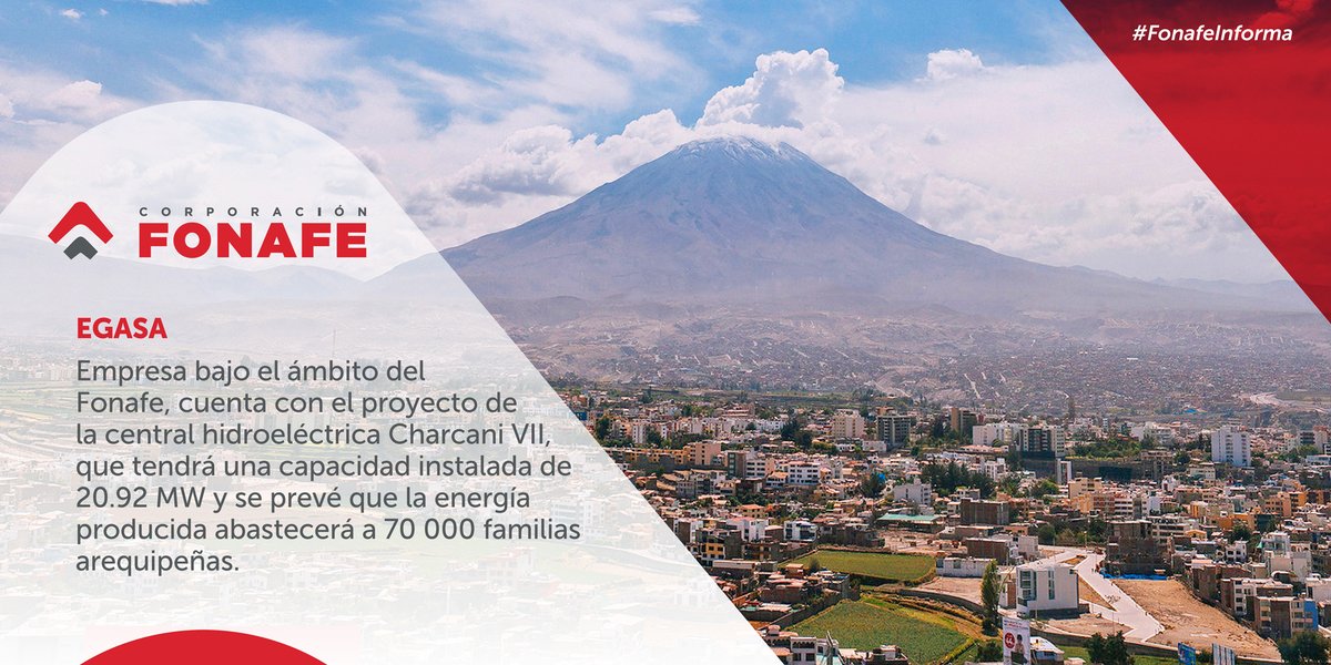 CorpFonafe's tweet photo. De esta manera, #Egasa, empresa bajo el ámbito del Fonafe, aprovechará la fuerza del agua sin consumirla, por lo que no alterará la dotación de agua que Arequipa recibe.
#FonafeResponsable
#FonafeInforma https://t.co/yklpiGpNtW