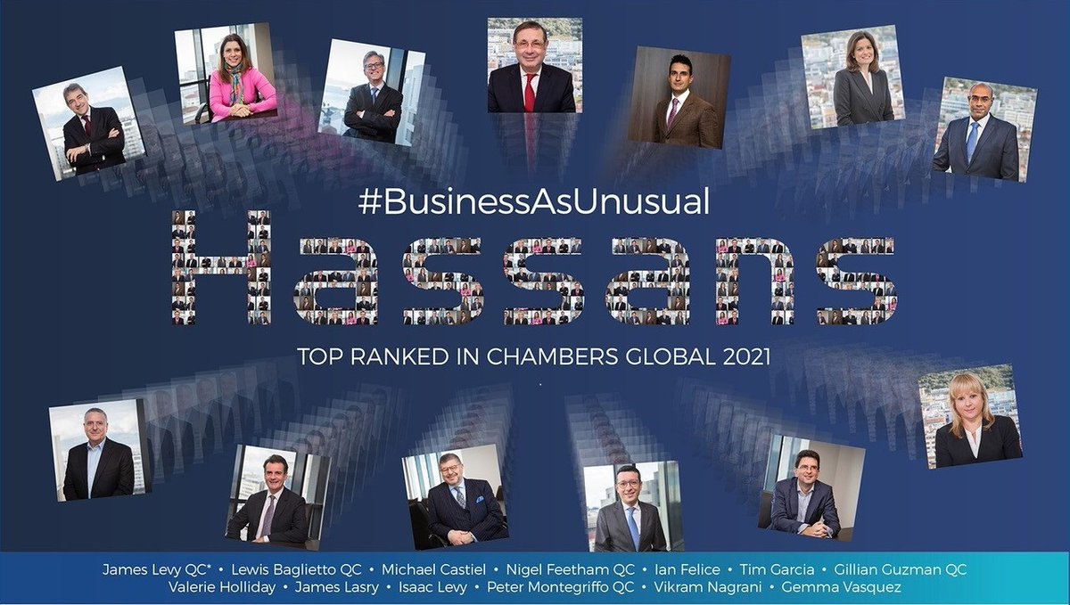 🙌Congratulations to our leading lawyers acknowledged today in the Gibraltar section of <a href="/ChambersGuides/">Chambers and Partners</a> Global 2021 and the firm’s top tier ranking 19 years running!  Too many names to list here, see comments or see our full release here gibraltarlaw.com/insights/hassa… 🙌