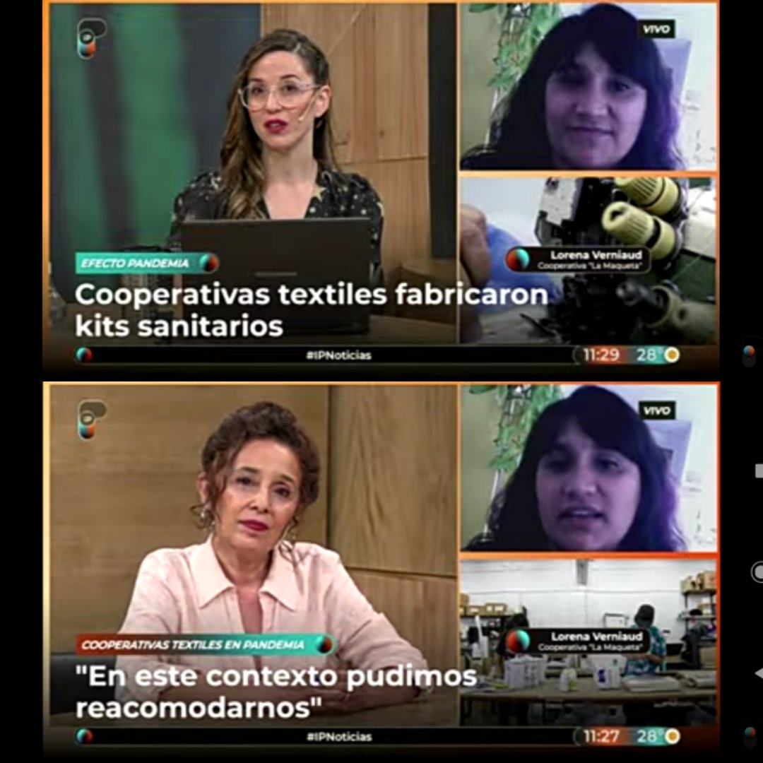 cnctlaplata's tweet photo. 📺 gracias @_IPNoticias por la entrevista a nuestra compañera @LoreVergniaud por la elaboración de los kits sanitarios 👨🏾⚕️👩⚕️ #RedTextilCooperativa @Fed_Belgrano @lamaquetacoop
#medios #IPDigital #IPenVivo https://t.co/hetbaxQGMy