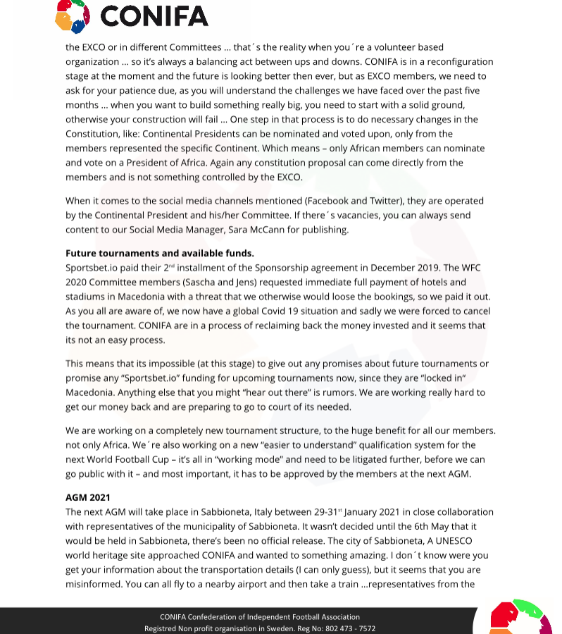 It's more than a little bizarre that  @ConIFAOfficial's actual President dedicated most of pages 1 & 2 to throwing  @JustinWalley10  @JJRS89 &  @SaschaDueerkop under a bus, rather than admit to his organisation being Eurocentric.Or to even remotely answering reasonable questions.