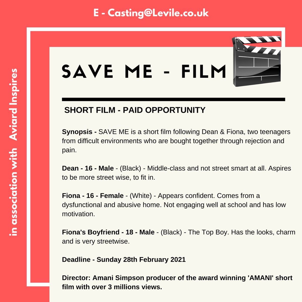 LevileUK's tweet image. CASTING CALL ‼️‼️