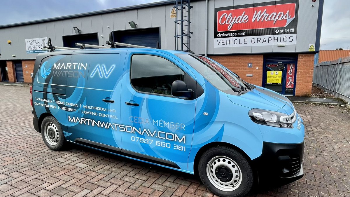 MartinWatsonAV's tweet image. So today I finally got my new electric van all wrapped up courtesy of the guys @ClydeWraps in Glasgow. 
One things for certain, you won’t miss me coming 😁😁😁