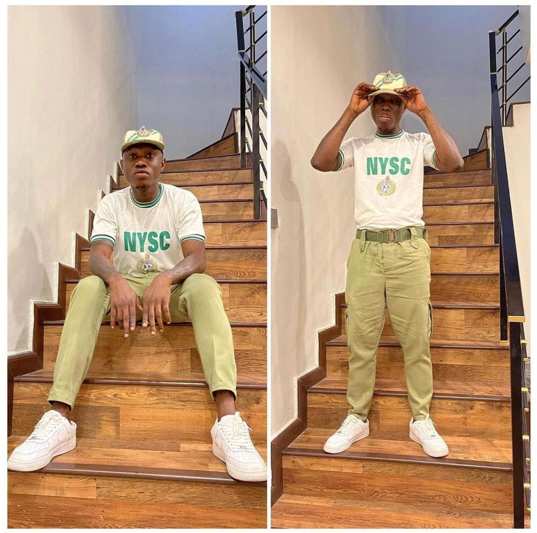 Wotazo_com's tweet photo. Zlatan Ibile Shares A Picture Of Him Putting In “NYSC Khaki” As He Finished Serving Today https://t.co/vdN4yti9Tt