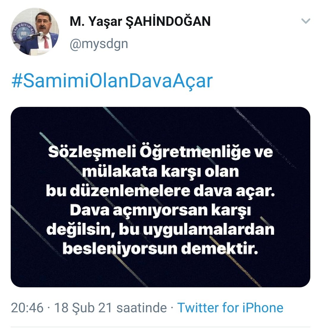 <a href="/_aliyalcin_/">Ali YALÇIN</a> Sizlerin yetki döneminde öğretmenler sözleşmeli/kadrolu diye ayrıldılar. Sözleşmeli öğretmenler olarak eşimizden/çocuğumuzdan ayrı , binlerce km uzakta yaşamaya itiliyoruz. Yetki sizde ve bu duruma ses çıkarmadınız. Hakkım varsa HELAL ETMİYORUM! <a href="/RTErdogan/">Recep Tayyip Erdoğan</a> <a href="/tcbestepe/">T.C. Cumhurbaşkanlığı</a> <a href="/lutfielvan/">Lütfi Elvan</a>