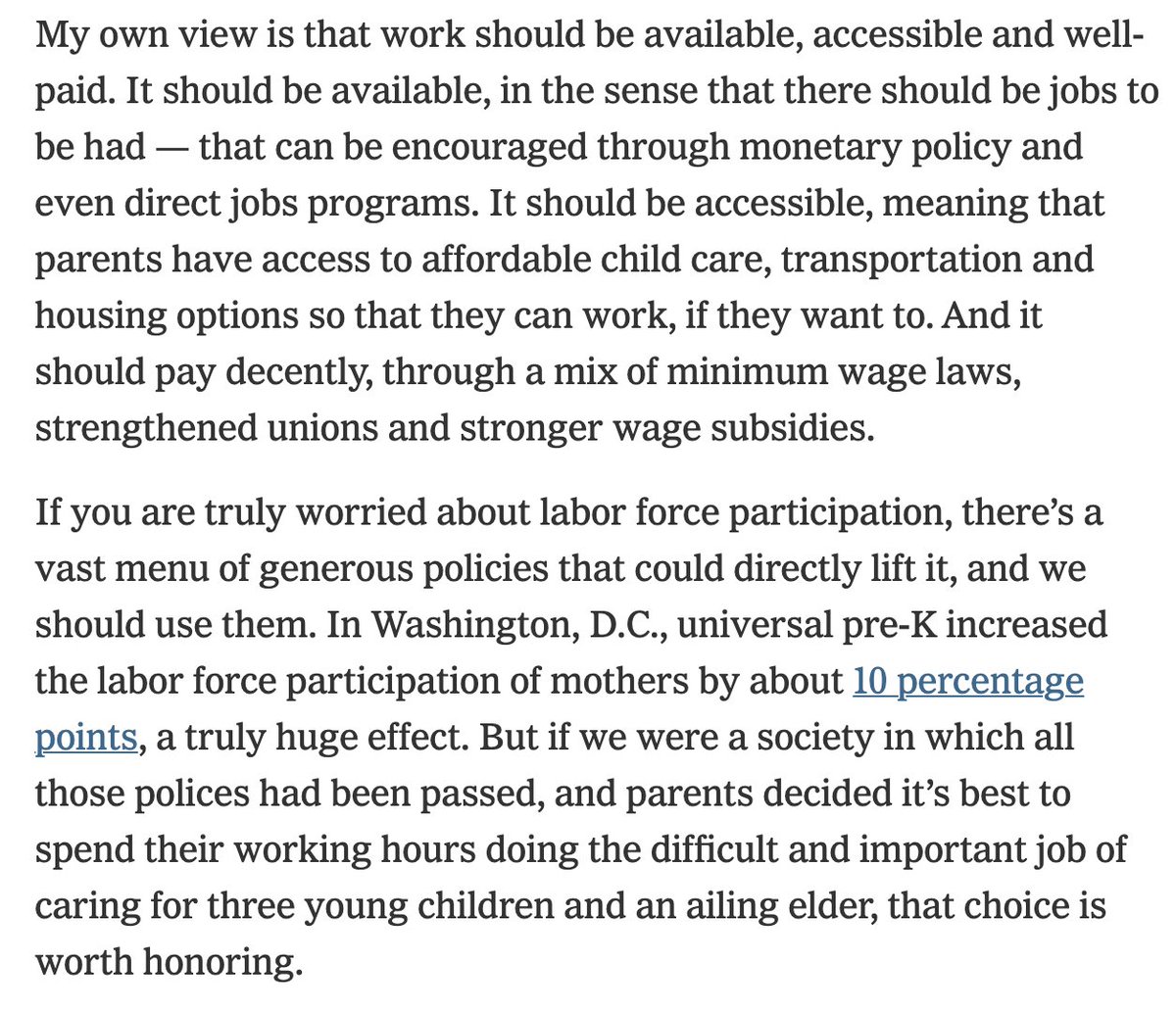 One frustration I have in this debate is that a lot of the Republicans who are very eager to use poverty as a way to push people into low-wage work are not eager to make work better or more accessible for parents. I don't think that's a truly pro-work position.