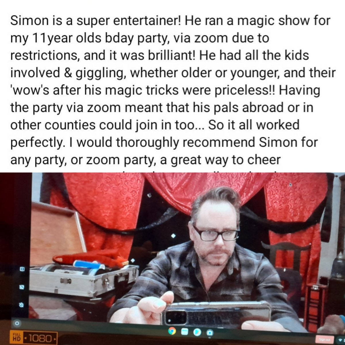 Simonmagic1's tweet image. #zoommagic #virtualmagicshows #kidsentertainment #familymagic