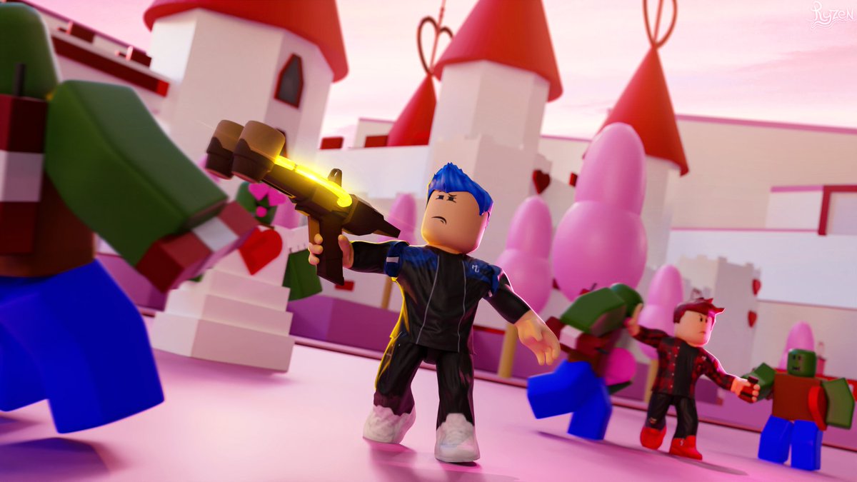 Ryzen_Studios's tweet photo. A valentine themed thumbnail for @SFG_RBLX's All Out Zombie! 🧟‍♀️

Likes and Retweets appreciated!!

#RobloxDev #ROBLOX #RobloxGFX #robloxart #RobloxGFXC https://t.co/vfqLd02LSf