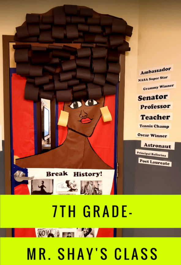 WatersetLightn1's tweet photo. Waterset Charter is rising to the challenge of increasing representation in our halls and education/opportunity in our classrooms with this door decorating contest! @LTMorris_EDU @Marilor36138965 #WCSLeads #BlackHistoryMonth https://t.co/zUMk697VJC
