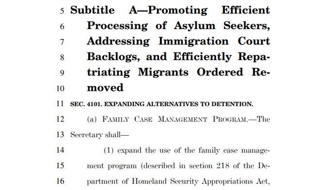 The legislation seeks to expand alternatives to detention like the Family Case Management Program -- which, depending on scale, could be a big win against private prison companies who profit to the tune of billions off the incarceration of black and brown immigrants.