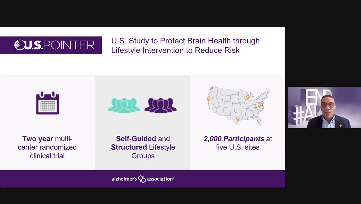 Dr. Carl V. Hill (@hillcv17) talks about current research on lifestyle factors and ways to reduce risk at today's #dementia research and health equity and disparities event. To learn more about clinical trials, visit alz.org/trialmatch. #ENDALZ