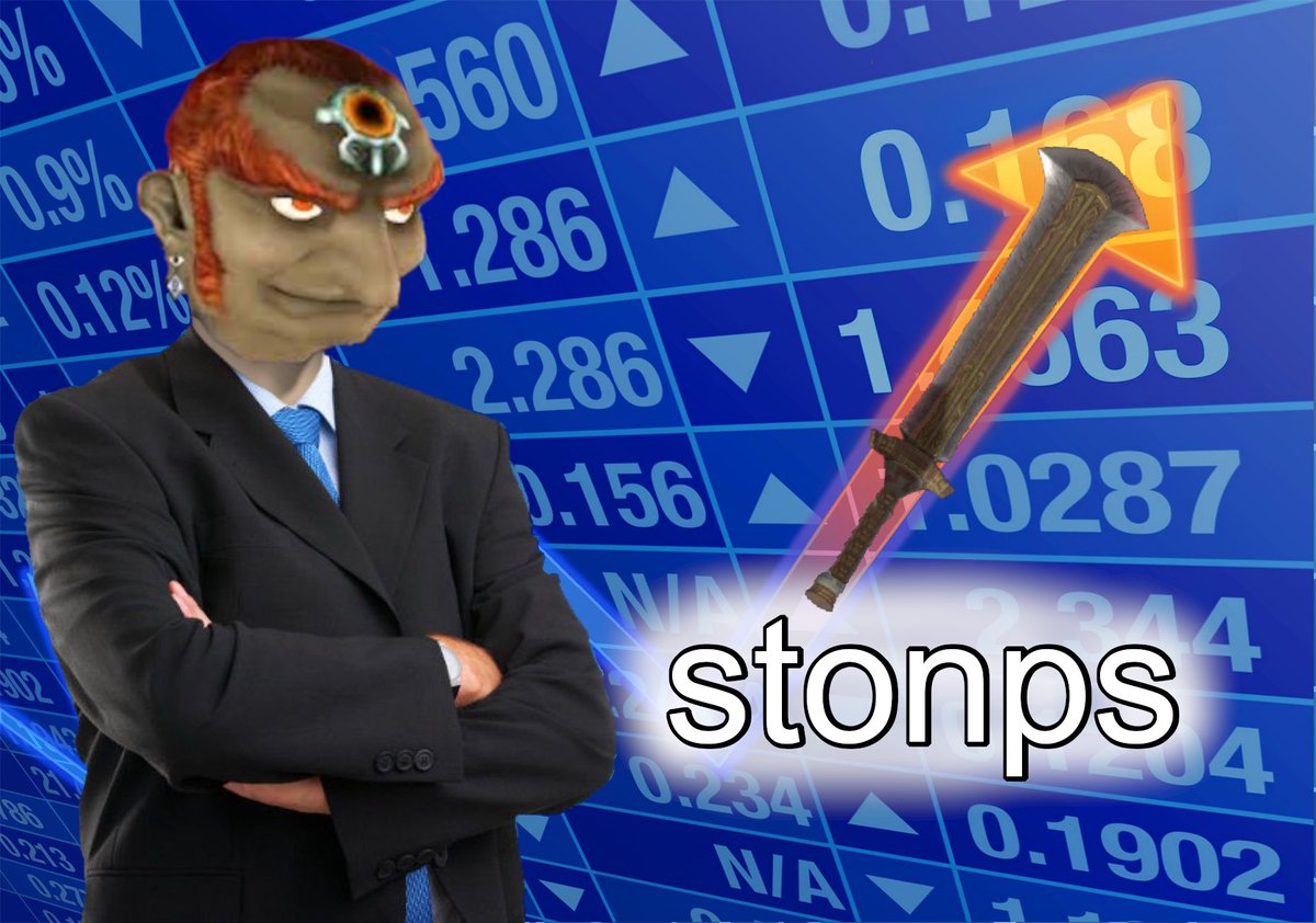 VeggieWagonYee's tweet photo. The Knights Who Say Yee bring you this vitally important message #stonks #ganondorf #stomps #kwsy #ssbu #SmashUltimate #GameStop #DLC https://t.co/oAd3EYTT9u