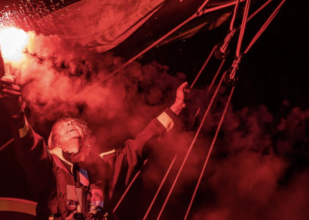 VendeeGlobe2020:Day+101 Time for celebration! Miranda Merron hits the finishing line at Les Sables d’Olonne. 
Follow the link to our latest report. instagram.com/p/CLb-IyHrOzg/… #VendeeGlobe2020 #mirandamerrron #solowomen #circumnavigation #yachtracing #yachtingaroundtheworld #racing