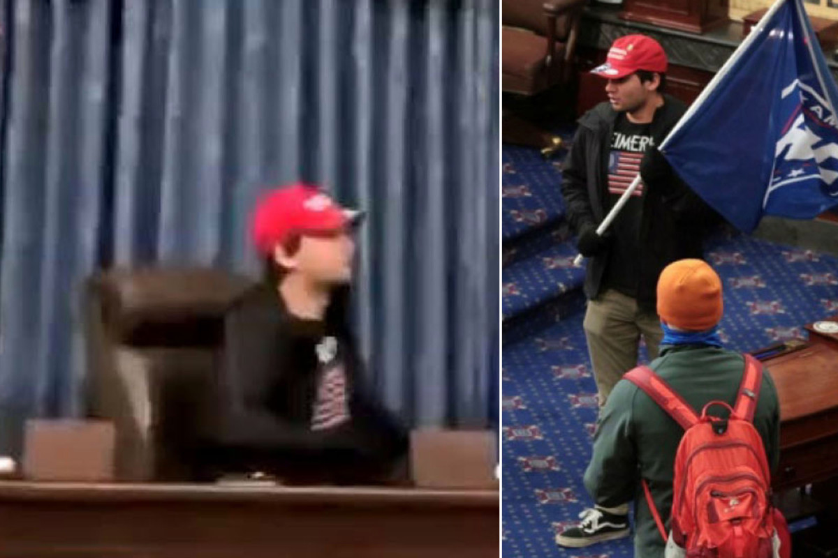 UCLA student charged over Capitol riot after sitting in Mike Pence's chair