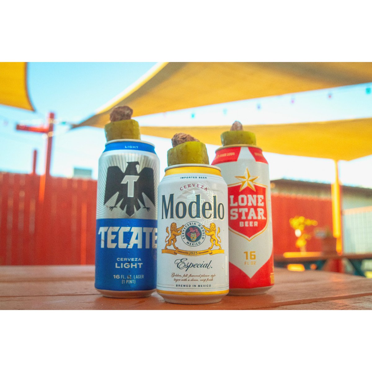 TonysSiesta's tweet photo. I spy, with my snow covered eye, things that I’m missing right now:
Sun, Beer that hasn’t been chilled in snow, Tony Toppers (Pickle &amp; Chinese Candy).
You spot anything else? https://t.co/63yDXYfjWh