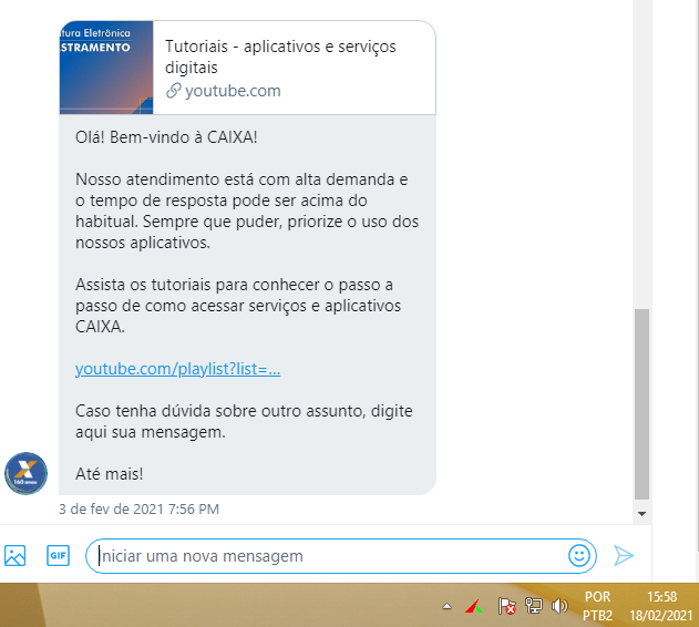 velinho_e's tweet photo. Eita que tá alta essa demanda hein! Semana que vem fecha um mês que fiz a pergunta, valeu pela atenção @Caixa 👍 https://t.co/M3o3qLqiOA