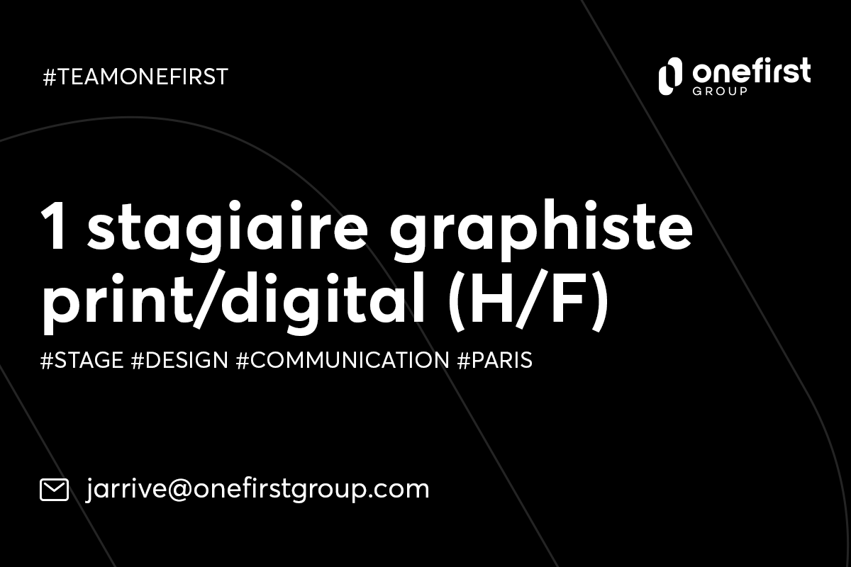 Onefirst_Group's tweet photo. #recrutement #idf #stage Onefirst Group à la recherche de son/sa stagiaire #Graphisme #Design pour soutenir la comm' corporate #Digital et #Print : réalisation de visuels, infographies, vidéos, plaquettes, templates, maquettes... infos &amp; candidatures : jarrive@onefirstgroup.com https://t.co/xEKHaWosu3
