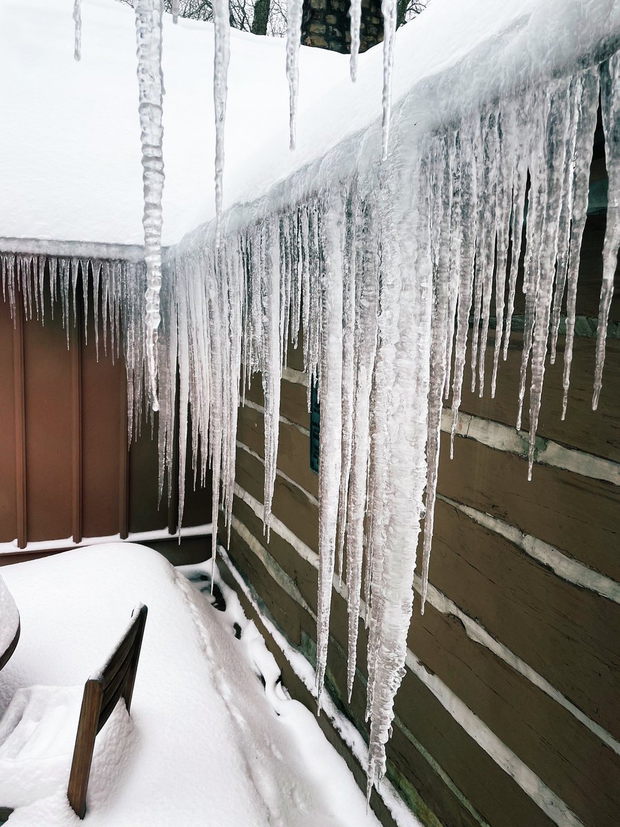 UASeVersity's tweet photo. Everyone staying warm while finishing up the last few days of the session? It’s business as usual here at the icicle farm. Who can top these? Let’s see your photos. PHOTO: @mkmoore65 https://t.co/bAqRtPK1w4