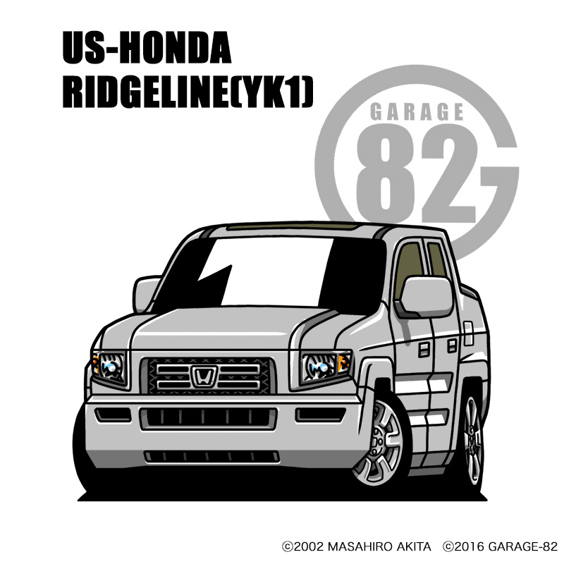 Garage クルマイラスト 本日のオススメ Usホンダ リッジライン Yk1 ホンダ 北米仕様のsut キャビンと荷台が一体化した塊感のある 無骨なデザインがとってもカッコイイのです Garage ガレージ クルマイラスト ホンダ