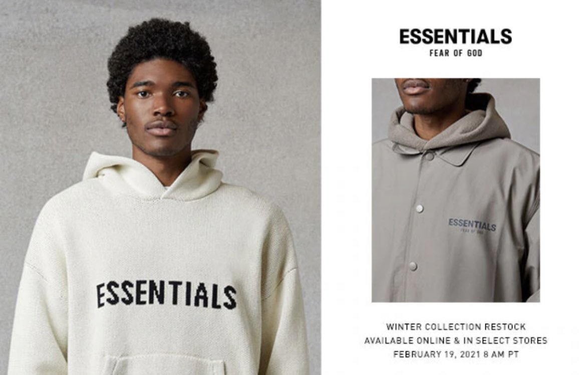 uptod4te's tweet photo. 【Fear of God ESSENTIALS】2020 Winter Collectionが現地時間2月19日（日本時間2月20日AM1:00頃）に再販予定。［フィアオブゴッド FOG エッセンシャルズ SSENSE PACSUN］
詳しくは記事をチェック↓
https://t.co/joGHUOuV3x
TOP
https://t.co/CkDigwlcGN https://t.co/R4I8W3rPch