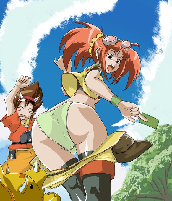 I hoped the Dinosaur King tag on pixiv would have lots of cool dinosaur ani...