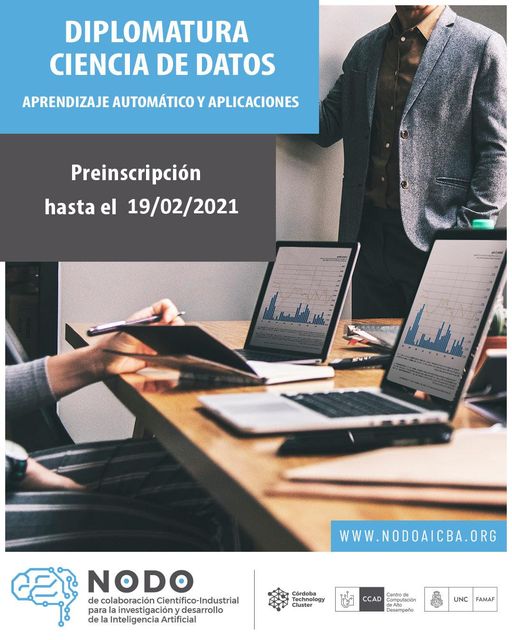 #FAMAFinforma  #DiploDatos
👉Últimos días para preinscribirte en la Diplomatura en Ciencia de Datos, Aprendizaje Automático y Sus Aplicaciones
<a href="/ClusterCba/">Córdoba Cluster</a> 
famaf.unc.edu.ar/noticias/pre-i…