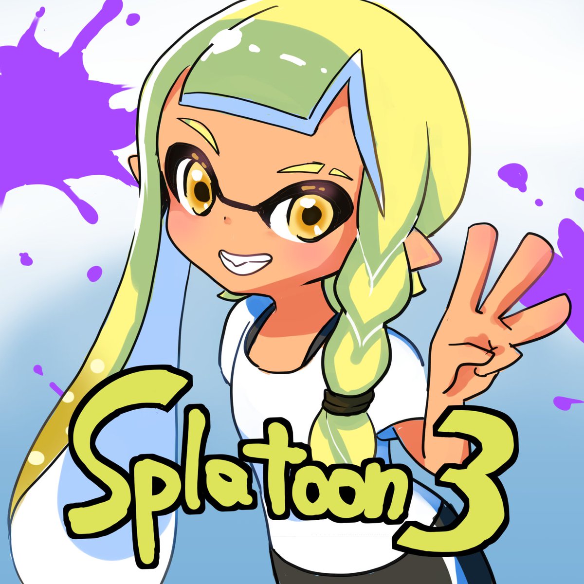 あかね スプラ３嬉しすぎて描きました イカガール初めて描いた スプラトゥーン3 Splatoon3