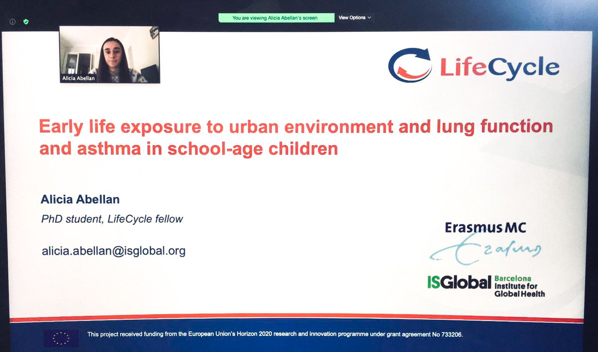 Very pleased to have presented our study assessing the effects of early life urban environmental exposures on childhood respiratory health at #ISEEYoung2021 conference - full of very talented young researchers!

<a href="/LifeCycle_EU/">EU Child Cohort Network</a> <a href="/ISGLOBALorg/">ISGlobal</a> <a href="/ErasmusMC/">Erasmus MC</a> <a href="/ISEE_global/">ISEE Env Epi</a>