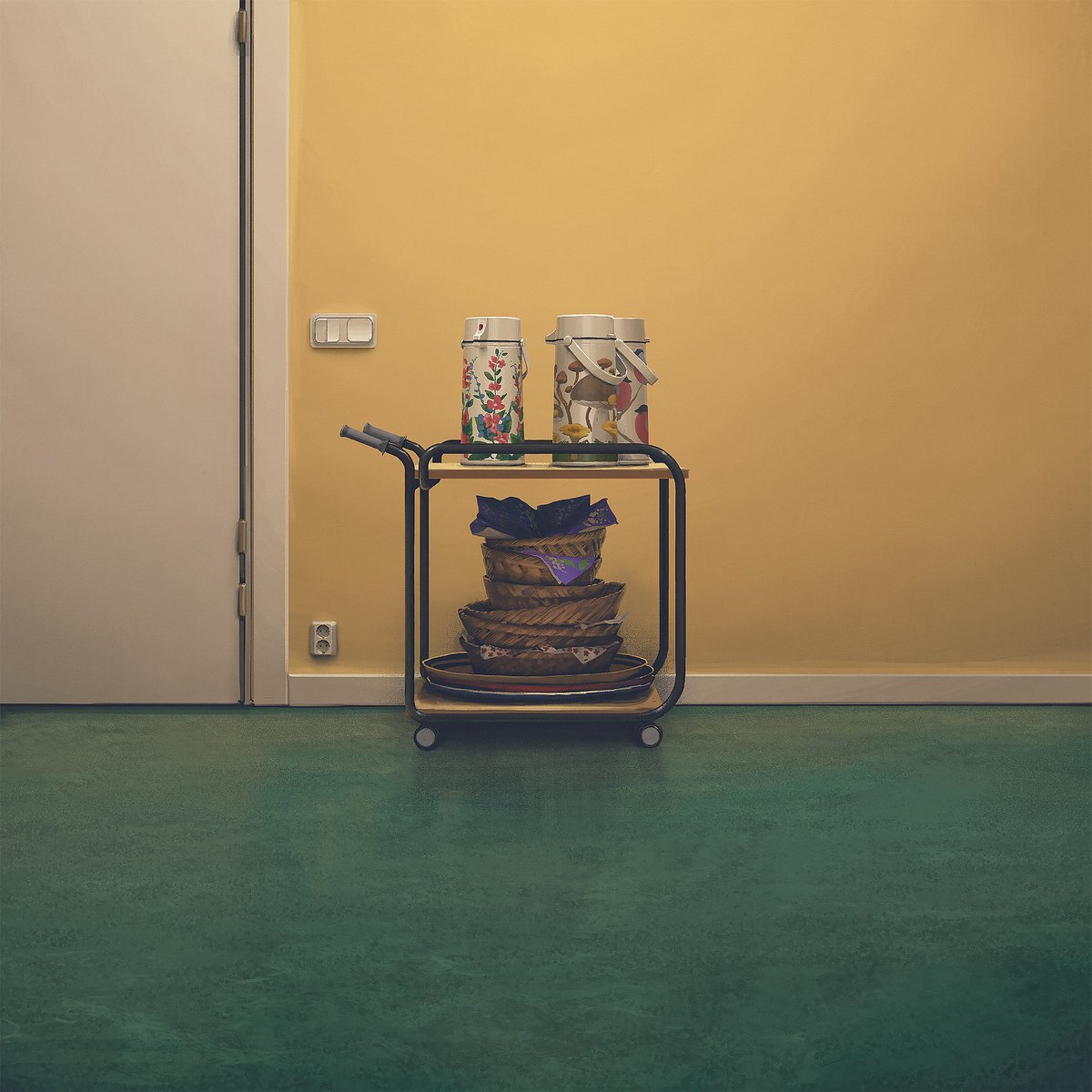 The Labyrinth is a book about the banality of evil and the implicit violence of order. Its paintings of quaint nordic ephemera glow with a sense of menace and stale repression, one which foreshadows the book's major turn. This is no fantasy of nostalgia...