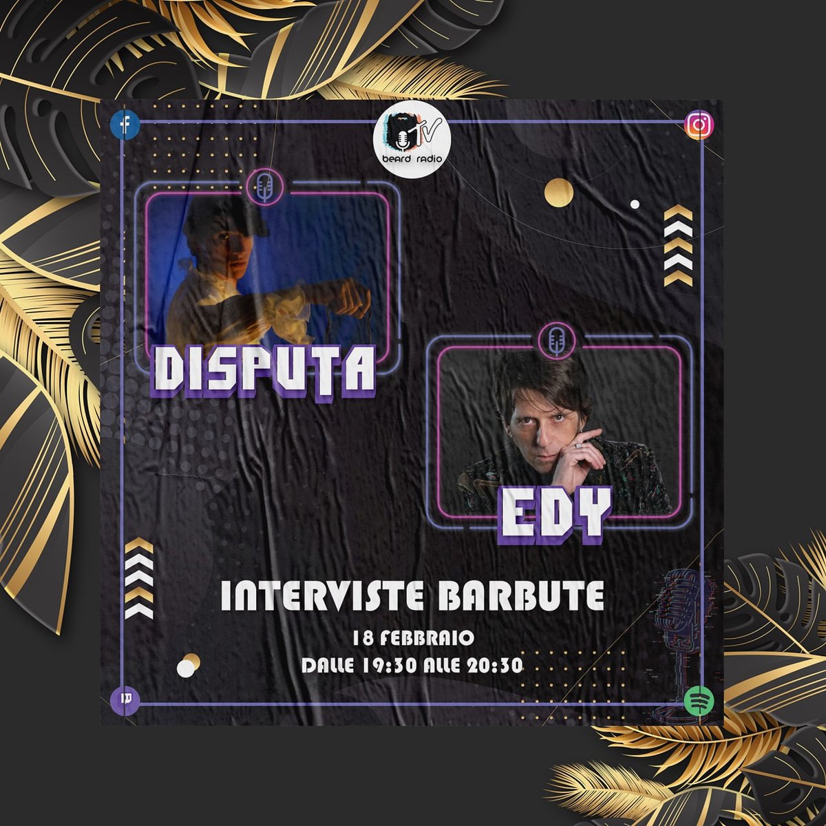 BeardRadio1's tweet photo. Interviste Barbute, sempre piaciute! 

Alle 19:30 su #twitch parleremo di:
- “Tempio” il nuovo singolo di #Disputa 
- "Chi ha sparato al Presidente?”, il nuovo lavoro discografico di #EDY 

⬇️
https://t.co/iMxIDznf9K

#streaming #Livestream #beardradio #podcast #music #talkshow https://t.co/ETrvXjDtZL