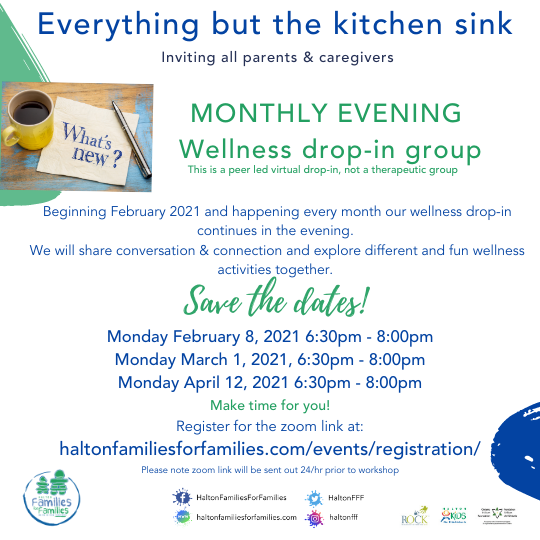 Shared on behalf of Halton Families for Families...

Join us as we come together, exploring, and share different, fun art-based wellness activities and save space for connection &amp; conversation.