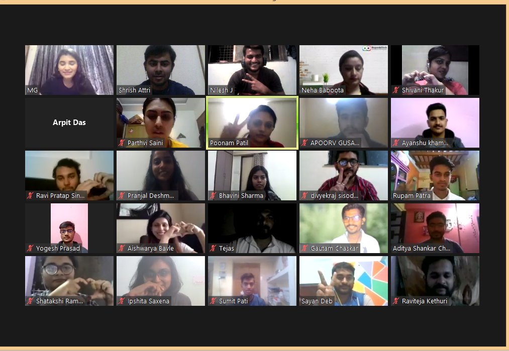 Shivani49464845's tweet photo. @BugendaiTech It was great session today😊 more fun activity, quiz on Shivaji Maharaj history, best sing a song from Jyoti. It was awesome 😎 Thanks to all seniors to appreciate us. I love this session. Thanks to @BugendaiTech family organize the event for intens #super40 https://t.co/Rej1szJhfC