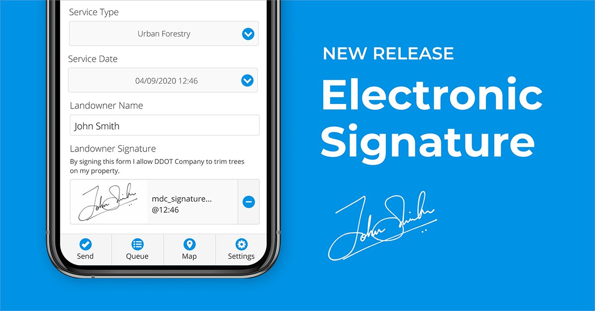 GISCloud's tweet image. Our development team released a new important #GISCloud feature - Electronic Signature!
Capture an e-signature on your surveys and use it as a proof of authenticity for various field inspections, evaluations, work sign-off, and mitigate any liability.
giscloud.com/blog/new-relea…