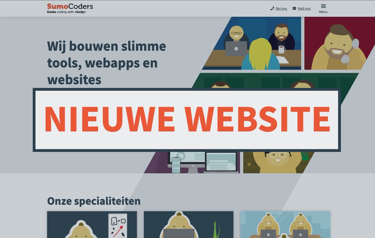 Onze website kreeg ook nog eens een update! Checken maar: sumocoders.be 🤩✨