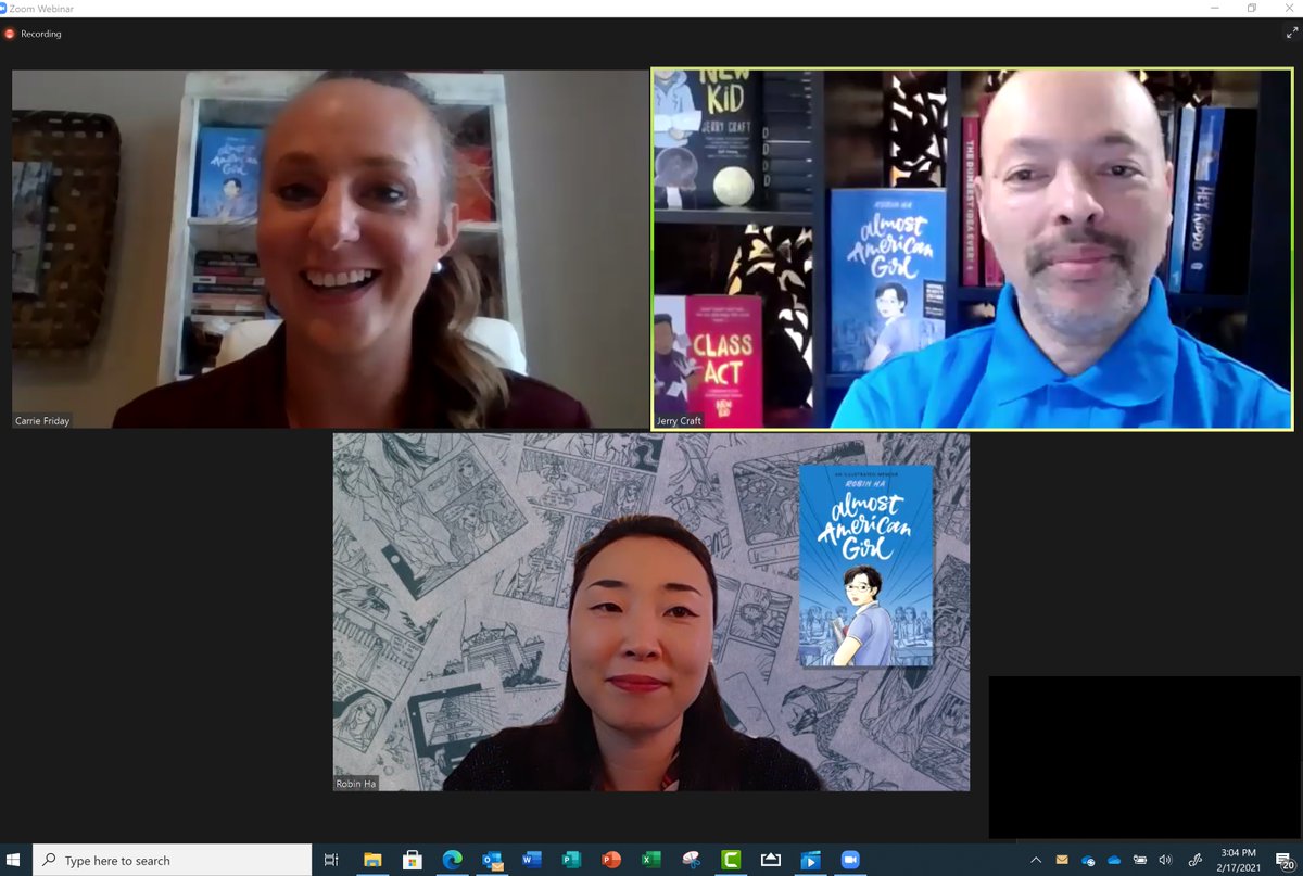 DCMSMediaCenter's tweet photo. Thank you @JerryCraft @RobinHaART & @CarrieFriday for having meaningful conversation about the value of graphic novels for our students! @DutchmanCreekMS @RHSD_LMS @FollettLearning #GraphicNovels #AllReadingIsRealReading #NewKid #ClassAct #AlmostAmericanGirl #ReadDiverseBooks https://t.co/FQ57bDMJev