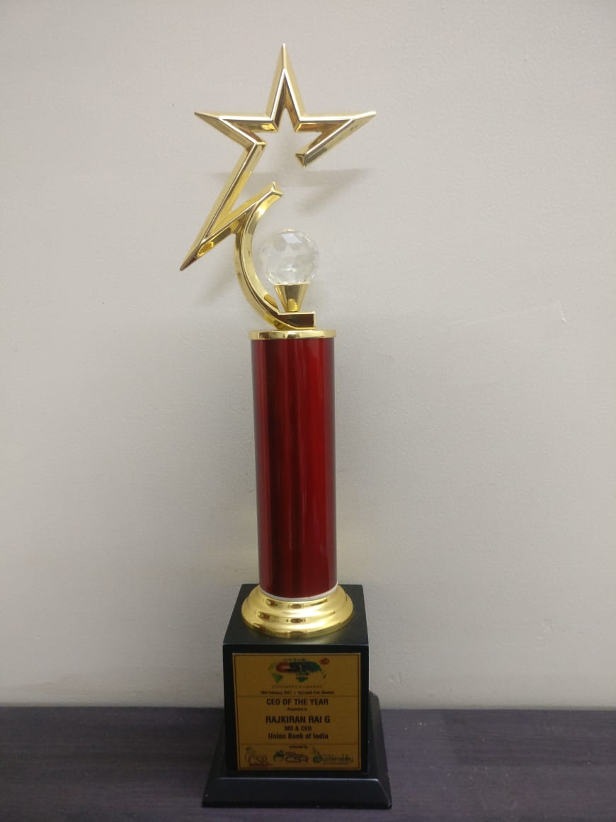 UnionBankTweets's tweet photo. The 10th World CSR Congress today conferred "CEO of the Year" award to Shri RajKiran Rai G, MD&amp;CEO, #UnionBankofIndia https://t.co/07fzKRoooO