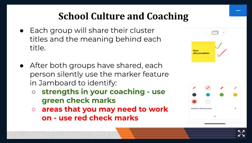 clairesteele24's tweet photo. Coaches in #ocpsACA are engaging in a digital Affinity Mapping protocol to identify ideas regarding school culture that are most significant in assuring coaching is successful &amp; effective in teacher &amp; student learning, &amp; then identifying areas of strength &amp; growth in coaching. https://t.co/3BpCawqAVI