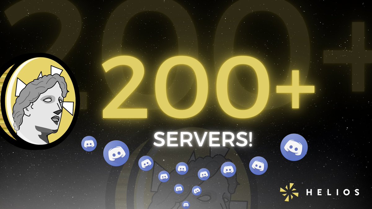 We did it! #Colossus is now in over 200 <a href="/discord/">Discord</a> servers!!!
Congratulations to everyone who has been voting, and using the bot. We are grateful to have a group that is as supportive as you are! 

Over 3000 votes and still plenty of month to go! Keep it up!
top.gg/bot/6511449007…