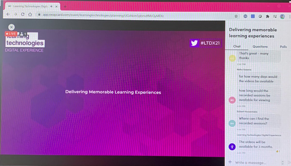KayleighScottLD's tweet photo. Just one session for me today and what a good choice #LTDX21 https://t.co/K84dp0zE33