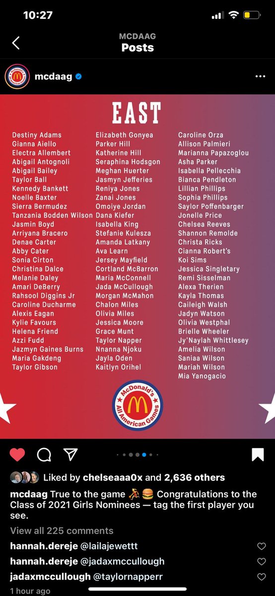 Congratulations to future 2021 Delaware State University Lady Hornet signees Jada McCullough  <a href="/Jadaxmccullough/">Jada</a> and Ja'Nylah Whittlesey <a href="/nywhittlesey/">Ja”Ny”lah Whittlesey</a> on their McDonald's All American selections!