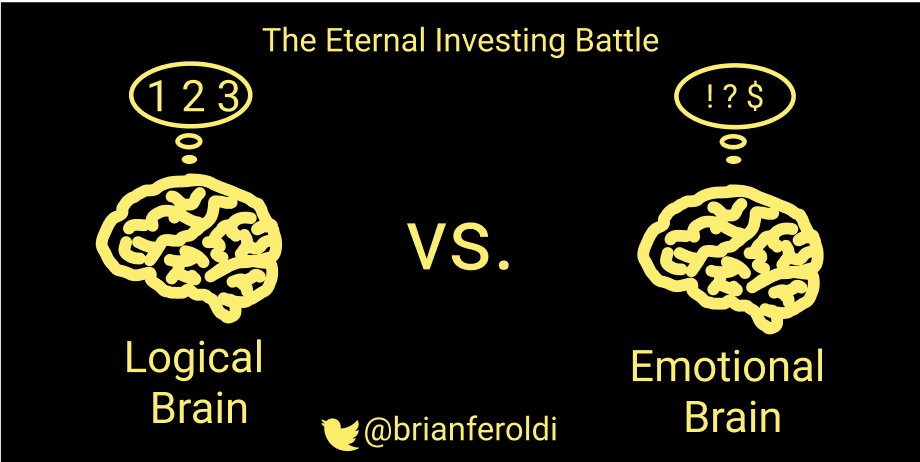 18/ Remember investing is a never-ending battle in your brainDon't let your emotions & baises get in the way