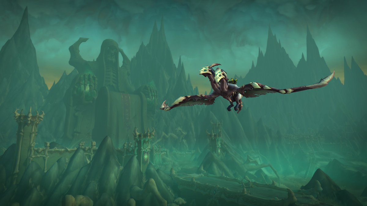 Wowhead's tweet photo. With today's BlizzConline leaks, we have a confirmation that Patch 9.1: Chains of Domination will bring flying to Shadowlands, however limited only to Bastion, Maldraxxus, Ardenweald, and Revendreth.

#BlizzConline #Shadowlands

https://t.co/ky8EGAMkxw https://t.co/JUISWihn4k
