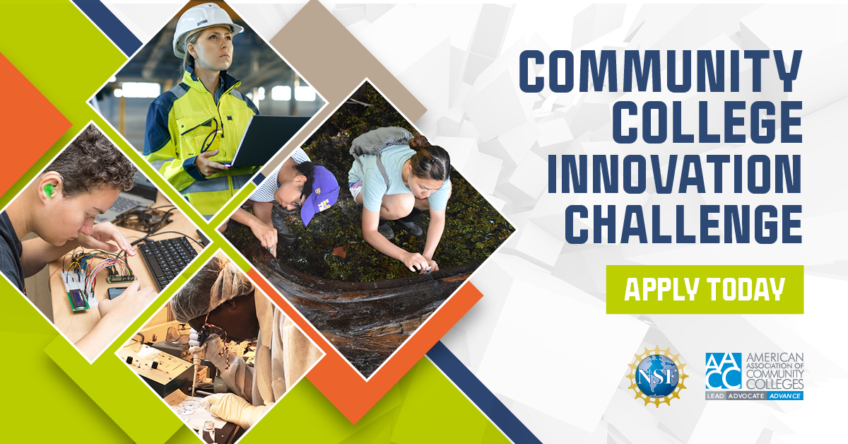 Seeking student #STEM innovators! Today marks the beginning of the 2021 Community College Innovation Challenge #2021CCIChallenge. Apply for a chance to take part in this national competition to find solutions to real world problems. Learn more: aaccinnovationchallenge.com