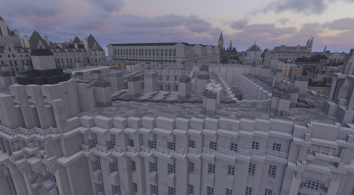 _London_Project's tweet image. #OldWarOffices #Westminster in #Minecraft. That completes our main Westminster block with the exception of a few buildings being done on the edges of the zone.