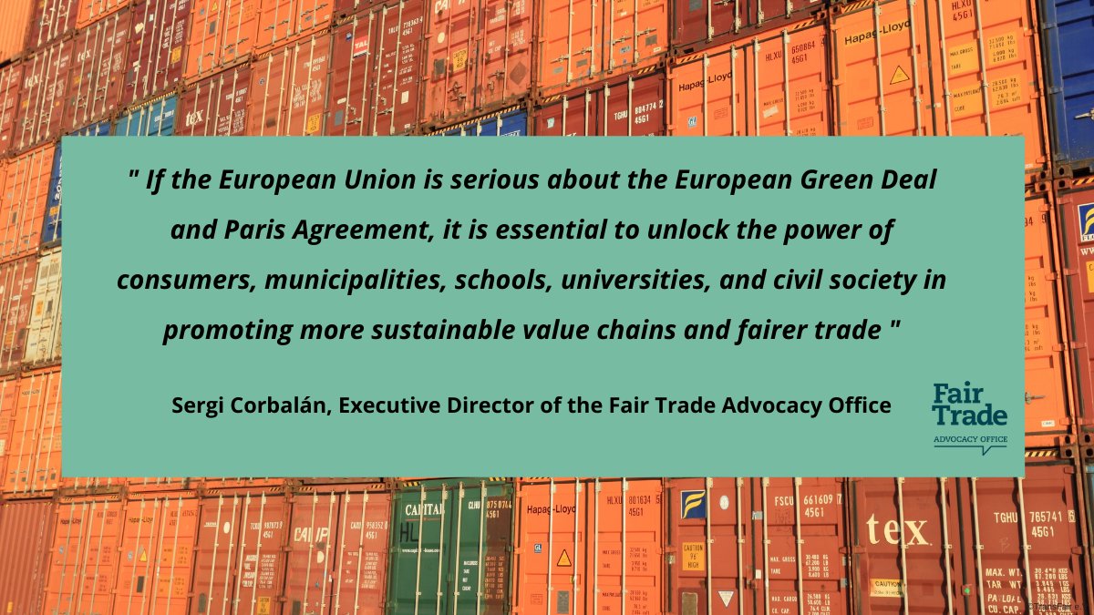 FairTradeFTAO's tweet photo. 🧐New Trade Policy aims to set a course for #EUTrade to serve people &amp; EU values. @FairTradeFTAO sees 🔑missing concepts

▶️Fair share of value along the supply ⛓️  
▶️consideration of smallholder farmers 
▶️role of social enterprises 

🔥Our Press Release https://t.co/9V5BOWr0gw https://t.co/C6qffUfafJ