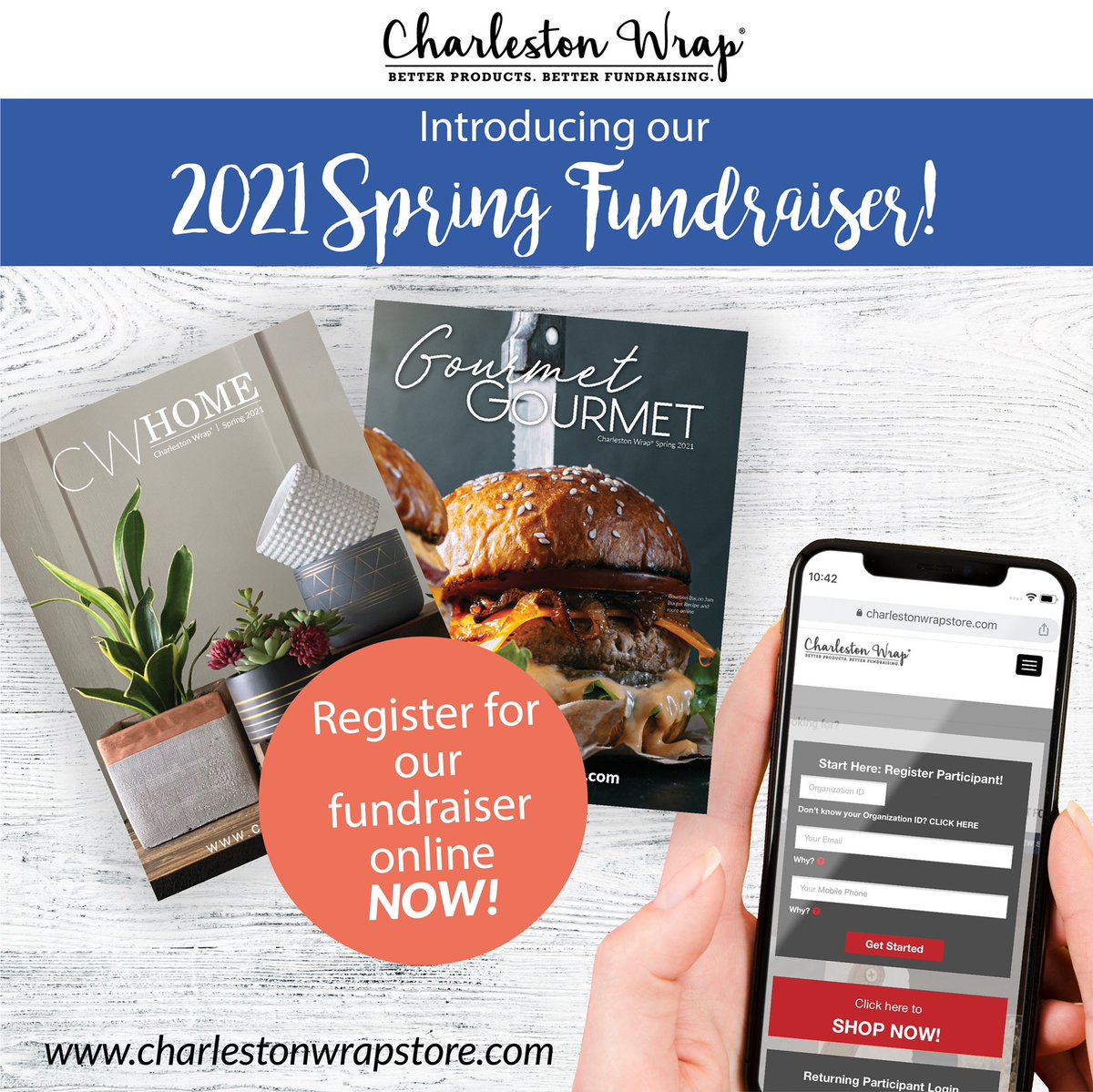2021Howell's tweet image. Seniors!  Our Charleston Wrap fundraiser kicks off today! Be sure to register today, and please, please, please start sharing our fundraiser with your family &amp;amp; friends via email, TEXT and social media. The senior with the most sales will receive a $25 gift card to Chick Fil A!
