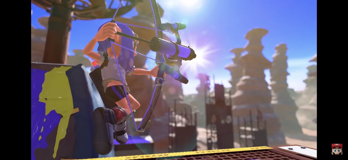 Here is the main shot of your new weapon, a bow.this is pretty exciting as its such a fun weapon in other gamesthere’s extremely little gameplay, but from what it seems its probably either a brand new weapon type, and shoots more arrow like lines than a charger would