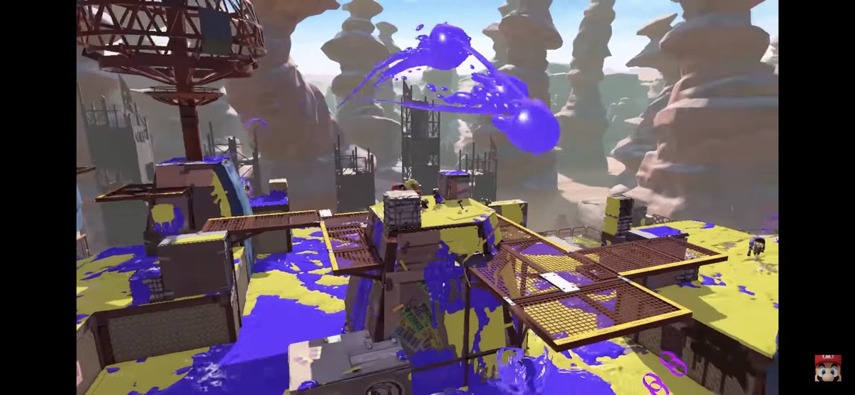 heres a bit more of the map, an arrowspray and a blasterthis still follows the traditional mirrored map style that was put in place in the original game