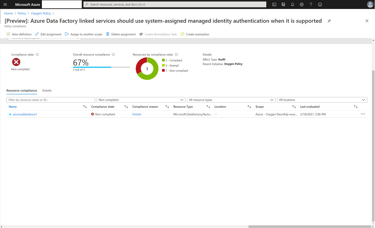 ErwindeKreuk's tweet photo. Today my colleague @dgcaron did the first @AzDataFactory Policy integration in #ManagedOxygen, our fully automated infrastructure code Data Platform as a Service. Cool to see these results and this great step forward in creating a Compliant Data Platform. #azure #weareinspark https://t.co/etkXQCUXBb