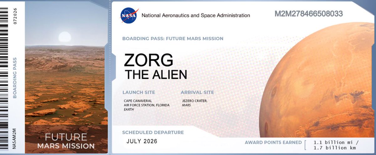 zorg_the's tweet photo. @NASA @NASAMars Thank you. Got mine already. https://t.co/bCvYLh8E1v