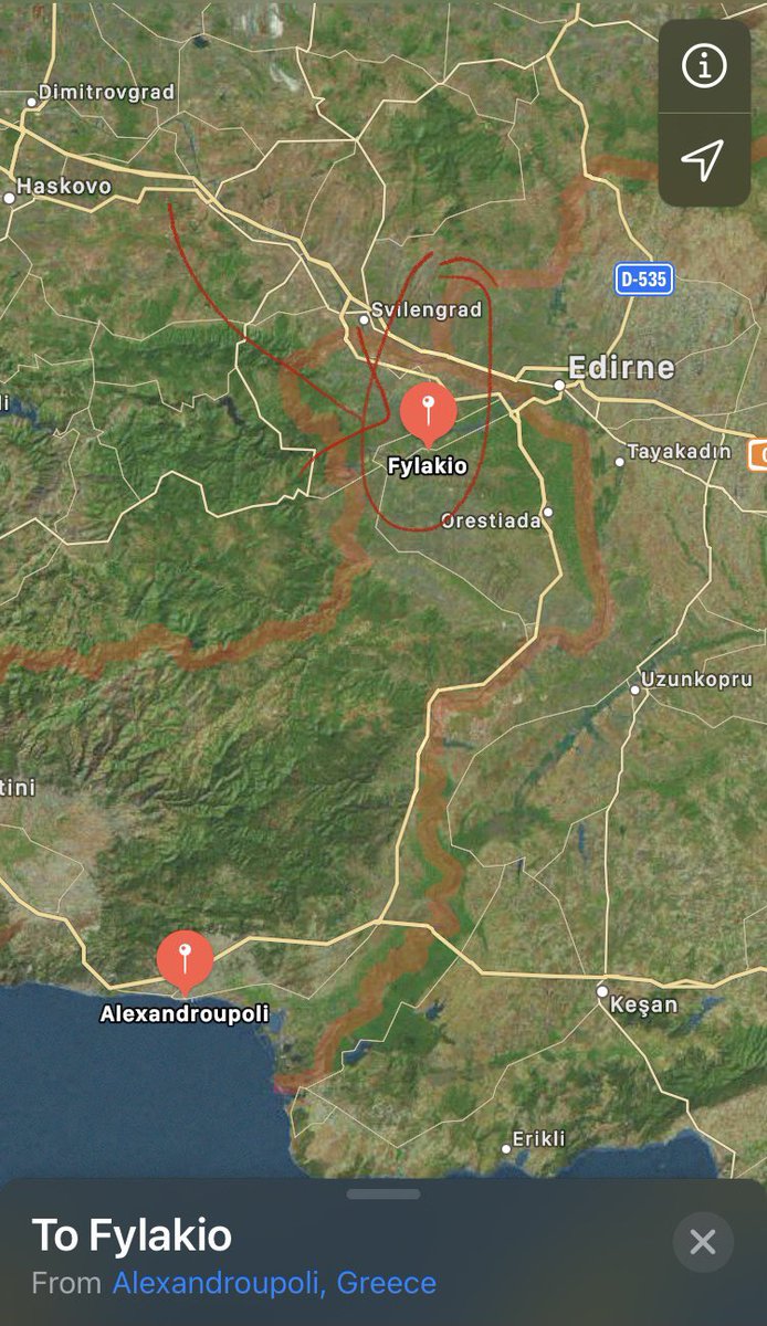 7. Τέλος, δείτε το στρατηγικότατο ευαίσθητο σημείο μεγάλης γεωπολιτικής κ επιχειρησιακής σημασίας για τον ΕΣ κ το  @hndgspio όπου θέλει η  #κυβερνηση_Μητσοτακη κ ο  #Μηταράκης να ιδρύσουν την 1η  #Ισλαμούπολη:4 ώρες ποδαρόδρομος από Ανδριανούπολη κ 125 χλμ Βορείως Αλεξανδρούπολης!!!